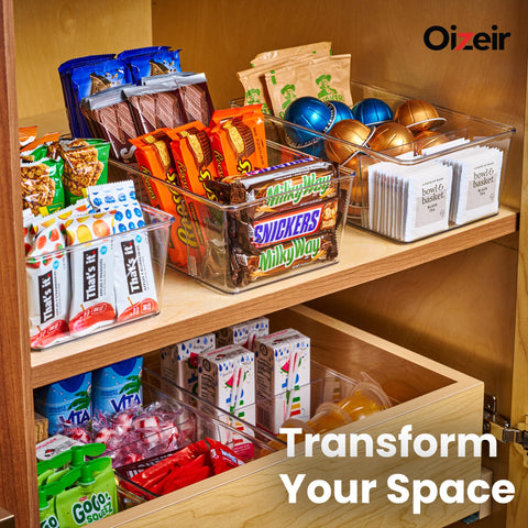 Oizeir organizer on kitchen counter creating tidy, attractive storage