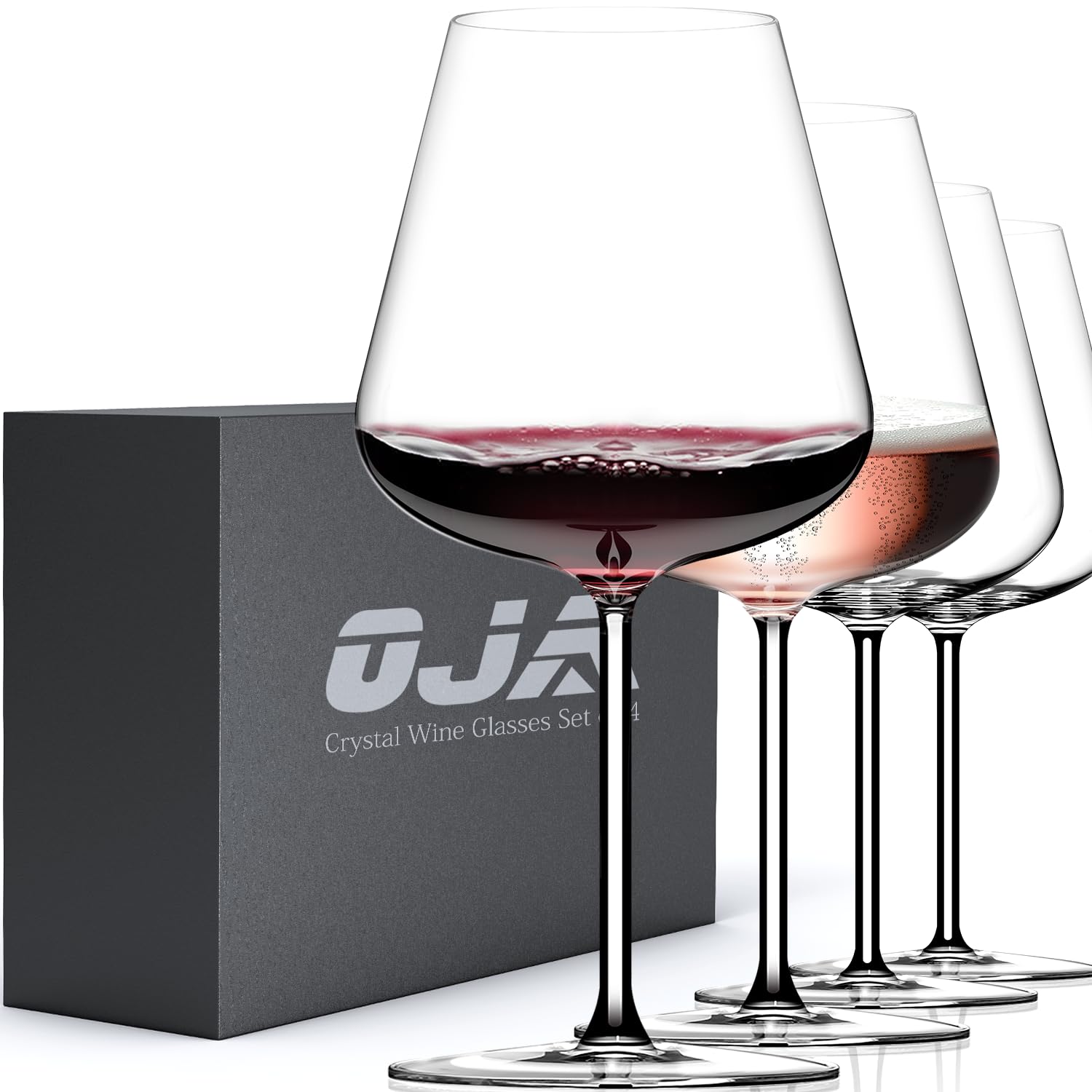 OJA front view boxed set showing elegant crystal and gift presentation