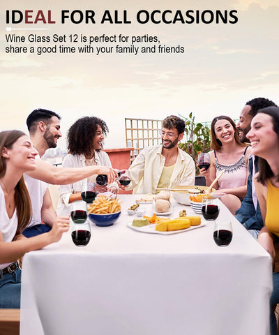 OJA glass in dinner table setting showing versatility for entertaining benefit