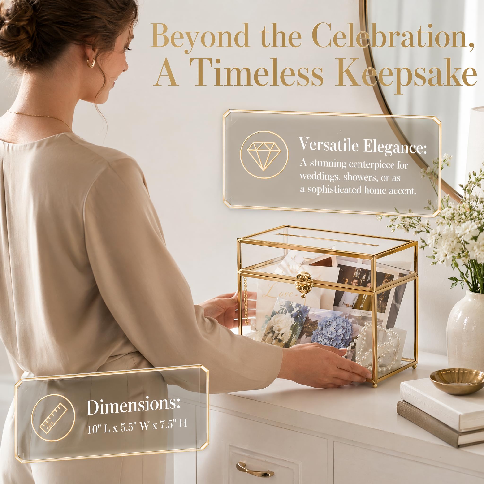 Okllen lifestyle tabletop display enhancing decor and coordinating with flowers