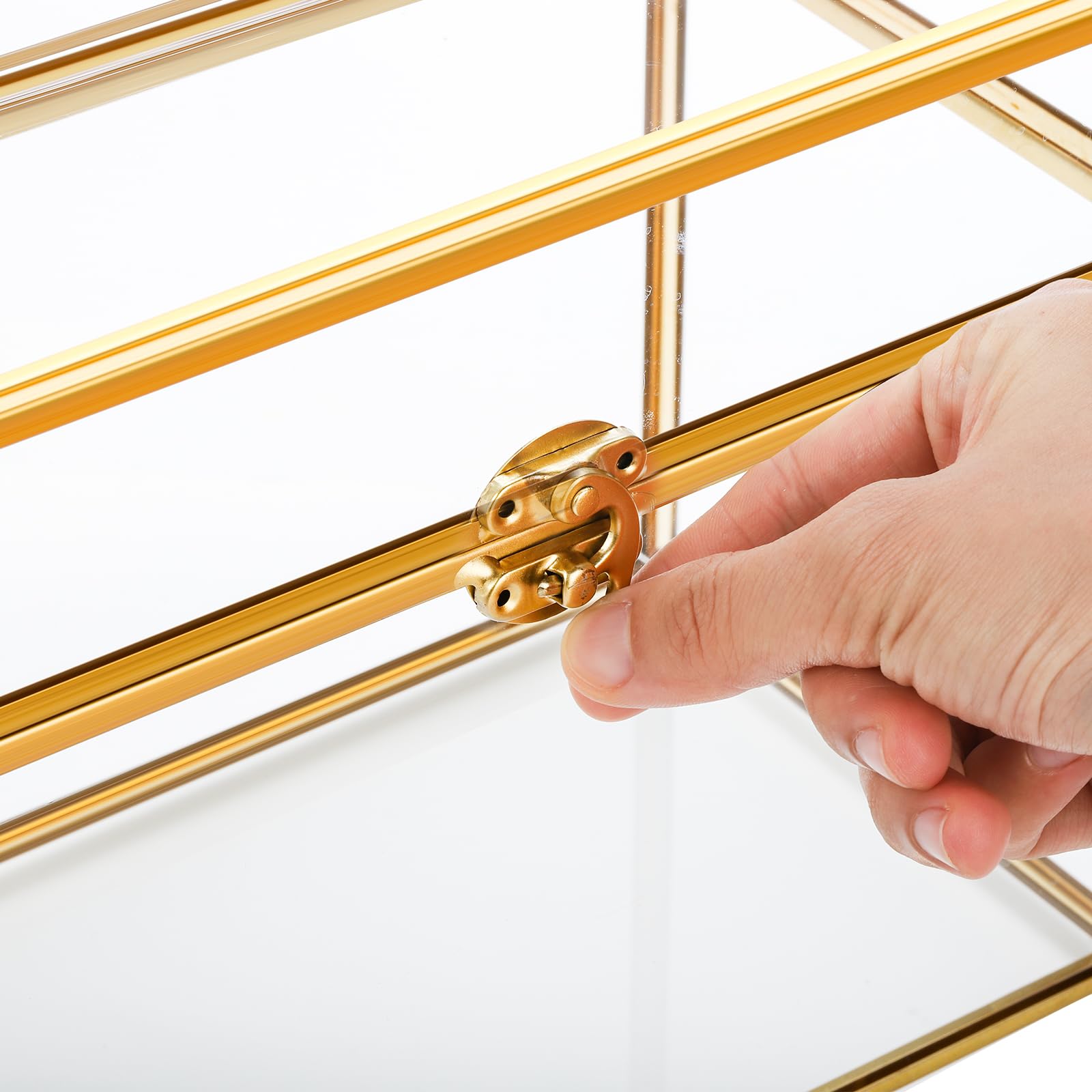 Okllen open lid hinge mechanism showing stable access and convenient handling