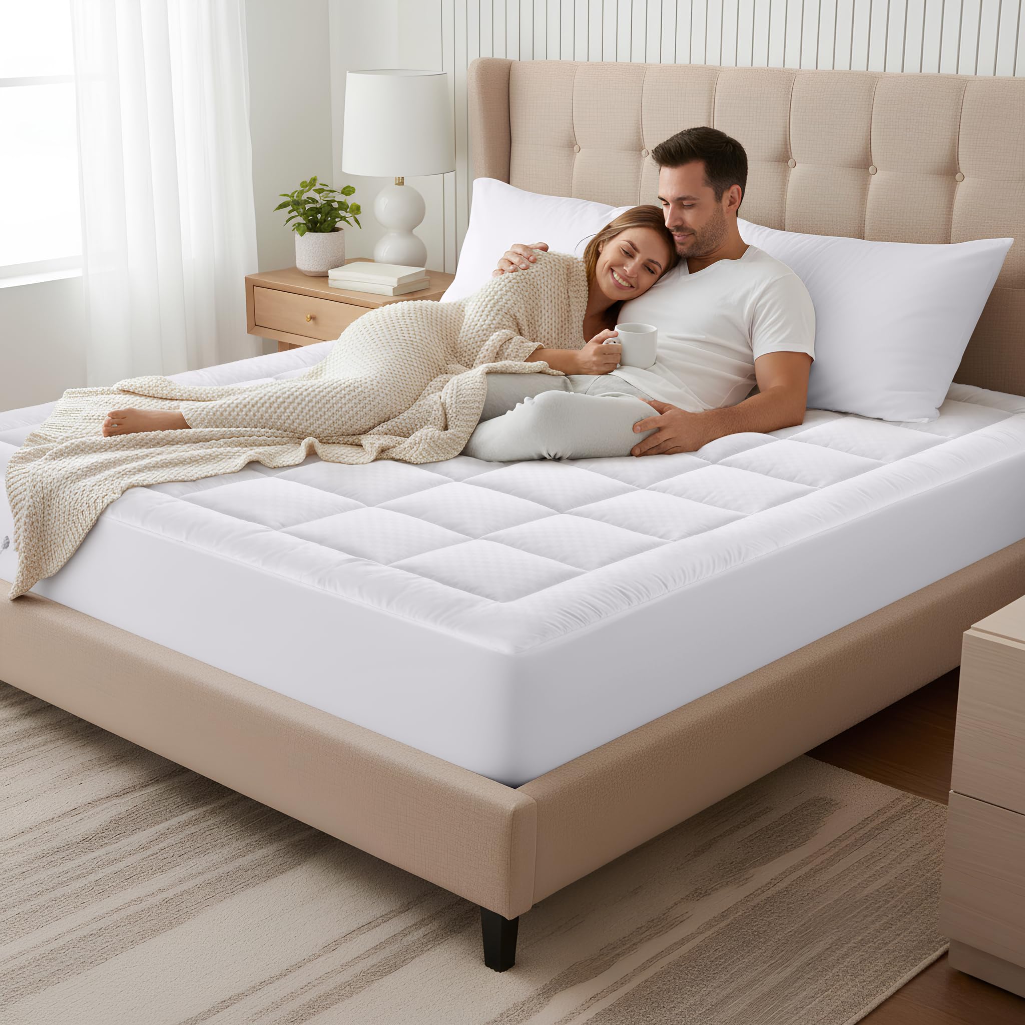 OLANLY styled bedroom on full bed illustrating comfortable sleep setup