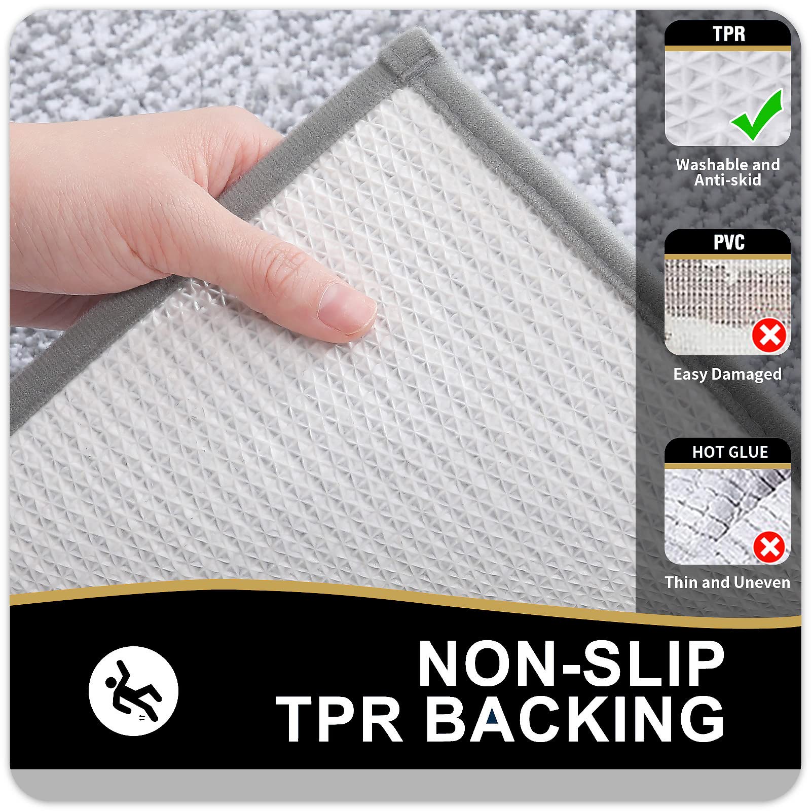 OLANLY mat beside shower catching water to keep floors drier