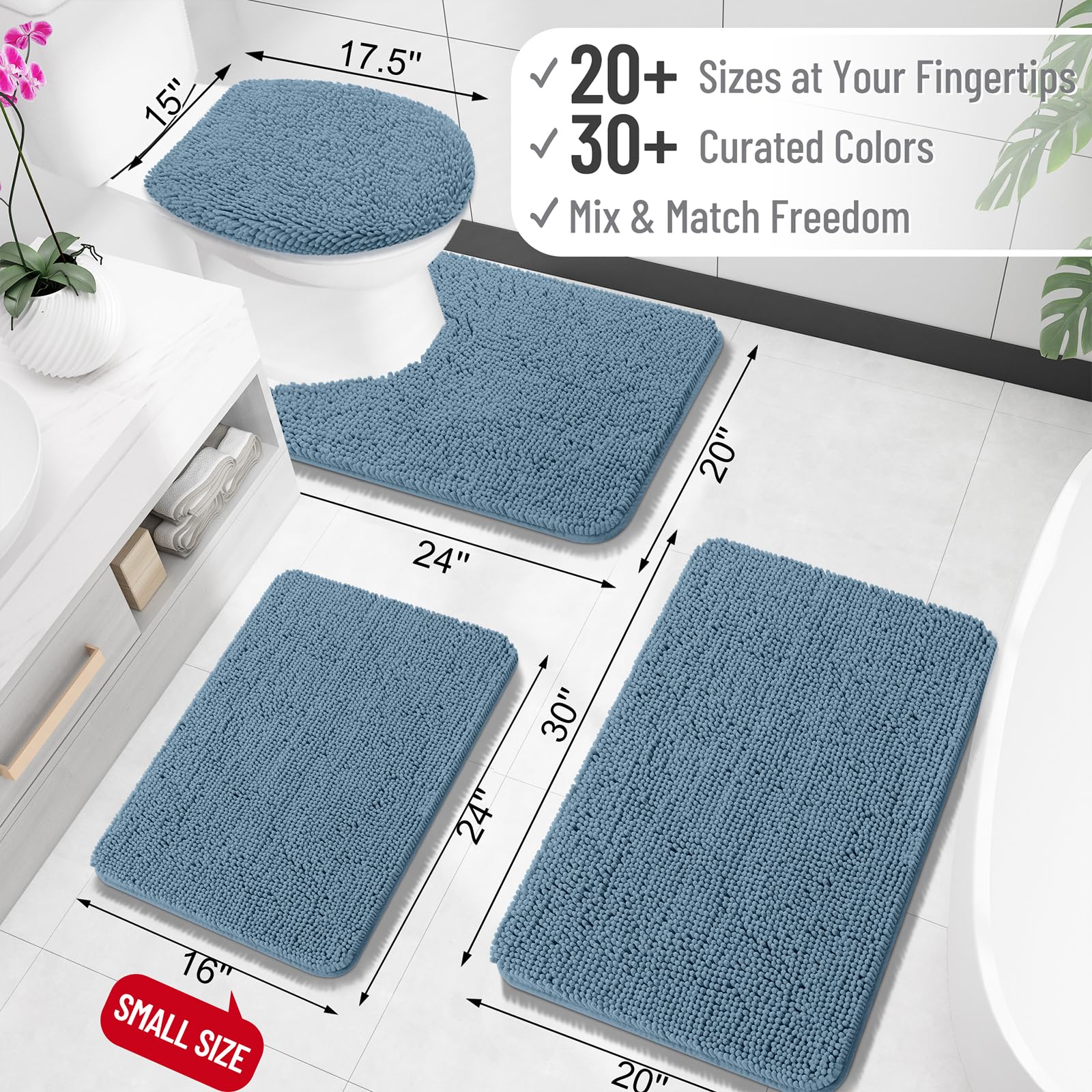 OLANLY chenille close-up highlighting softness and absorbency