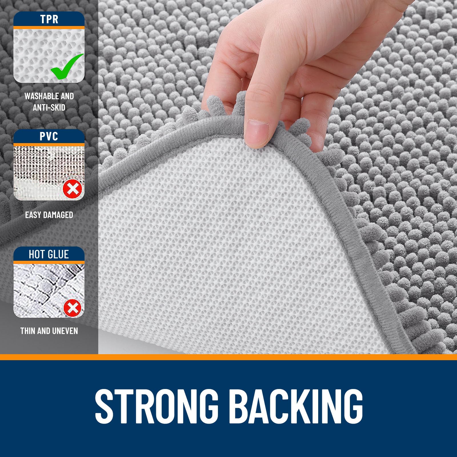 OLANLY edge and color finish close-up showing durable stitching and fade resistance