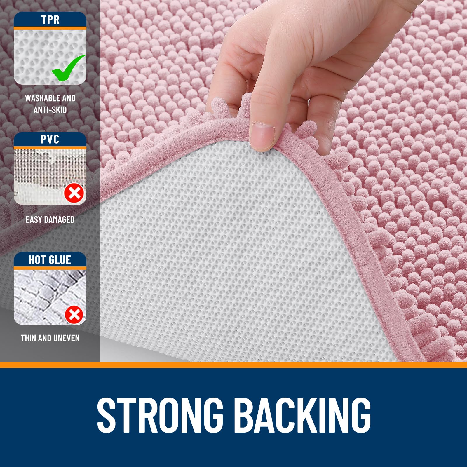 OLANLY close-up of edge stitching showing durable construction benefit