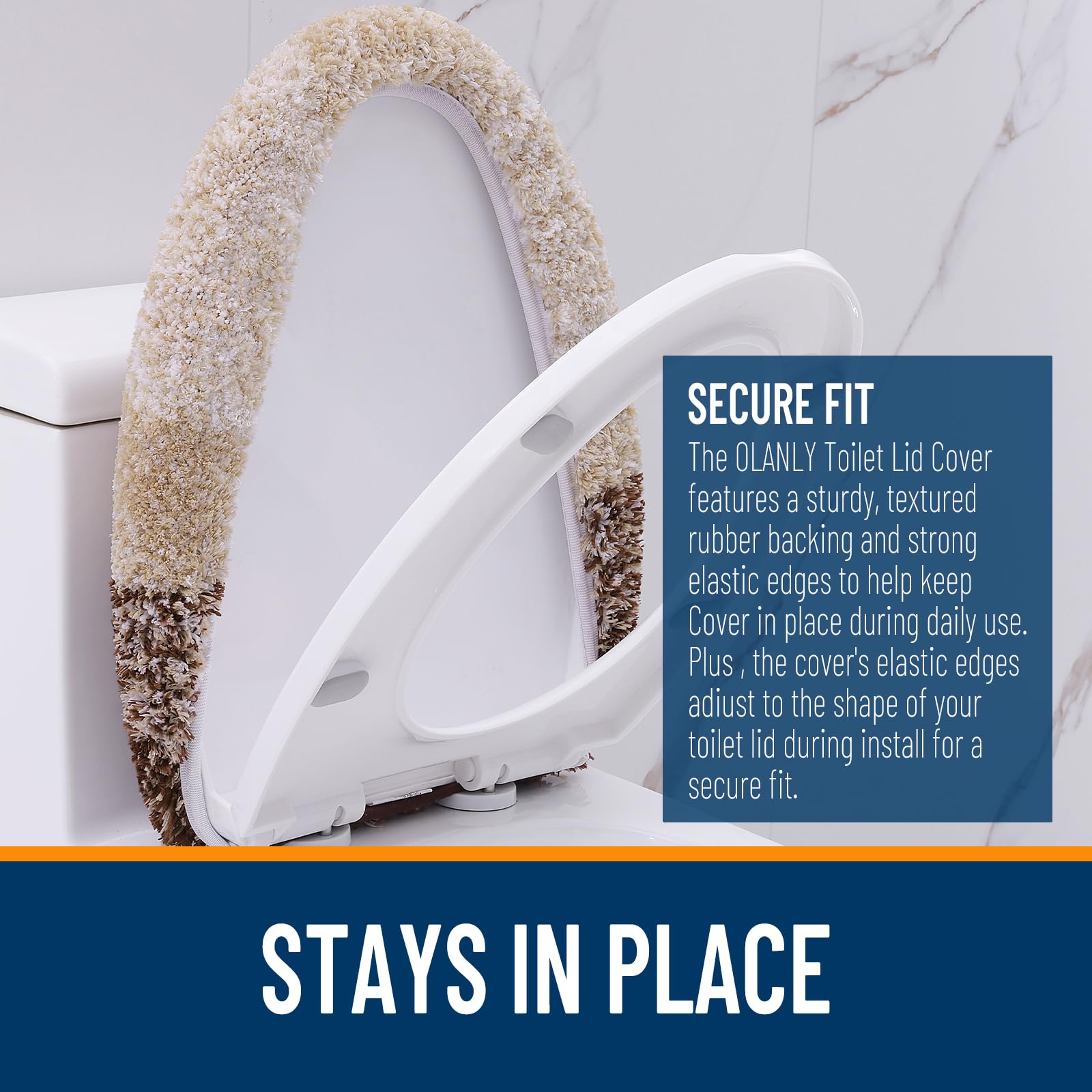 OLANLY elastic edge being stretched to demonstrate secure fit