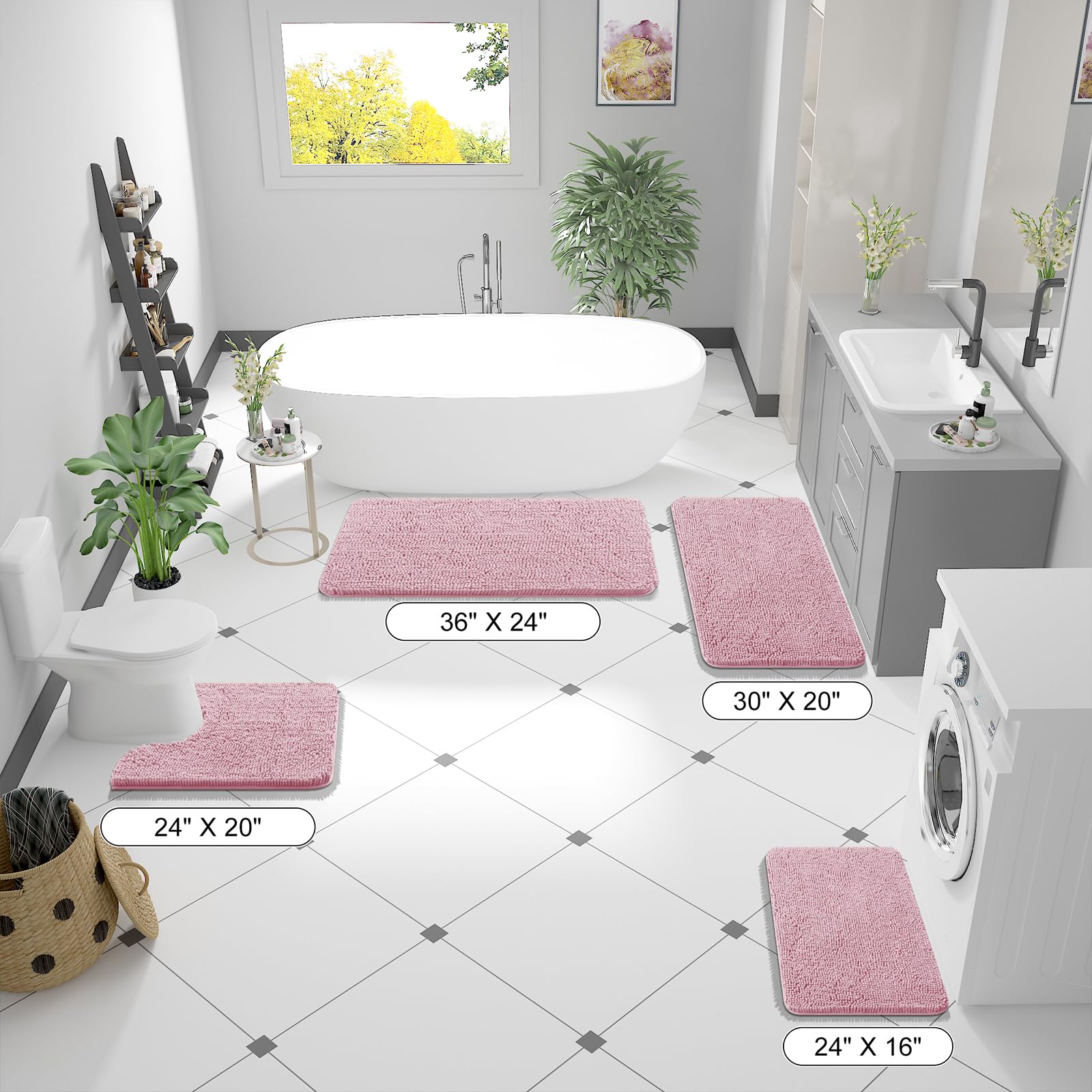 OLANLY folded rug demonstrating compact storage and easy care
