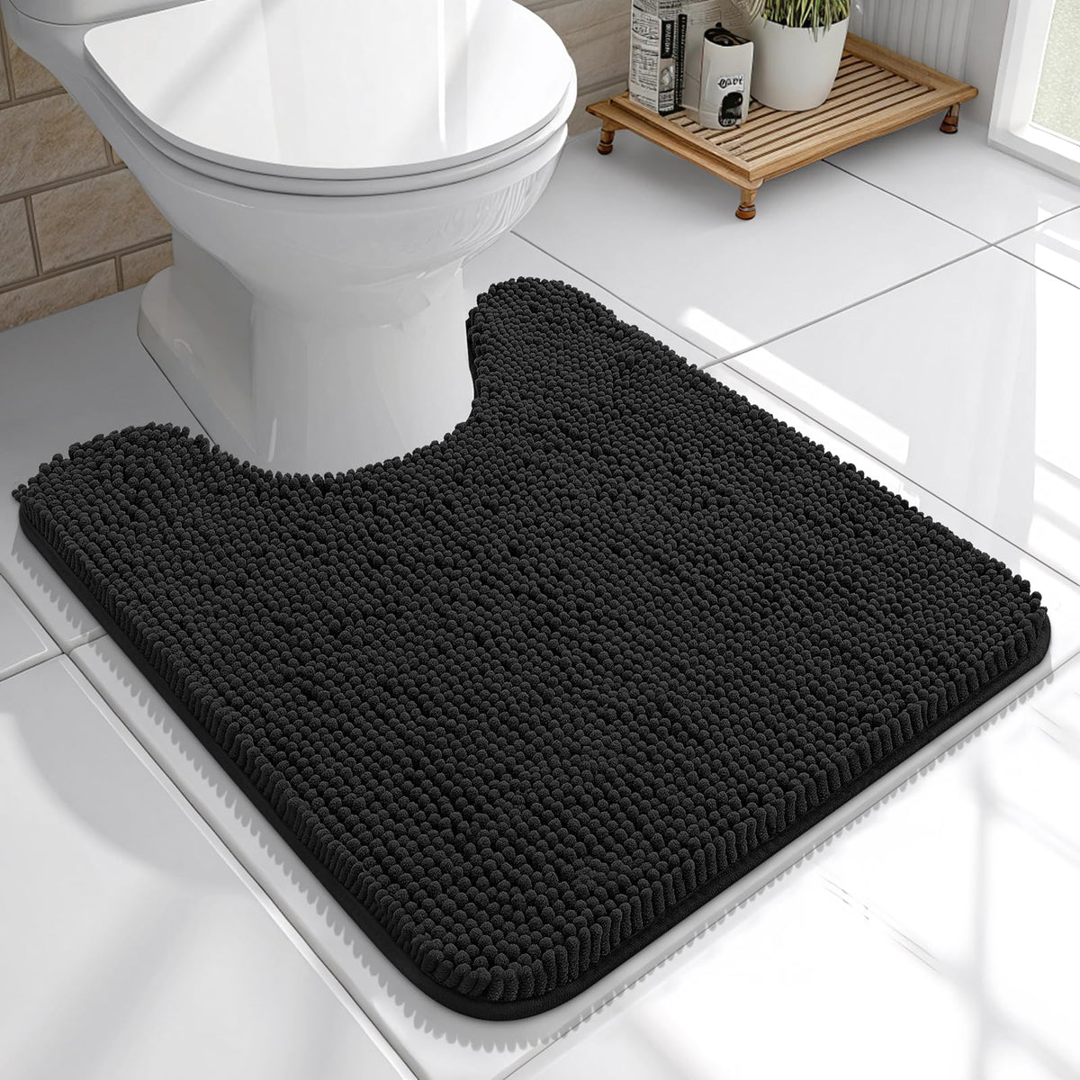 OLANLY front view of 20x20 contour rug showing shape and comfort