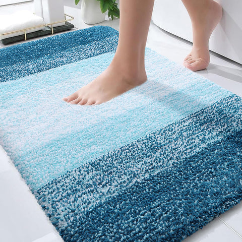 OLANLY front view of 30x20 bath rug showing plush comfort