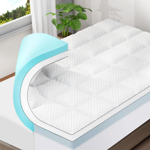 olanly front view of topper showing neat edges and clean finish for immediate comfort