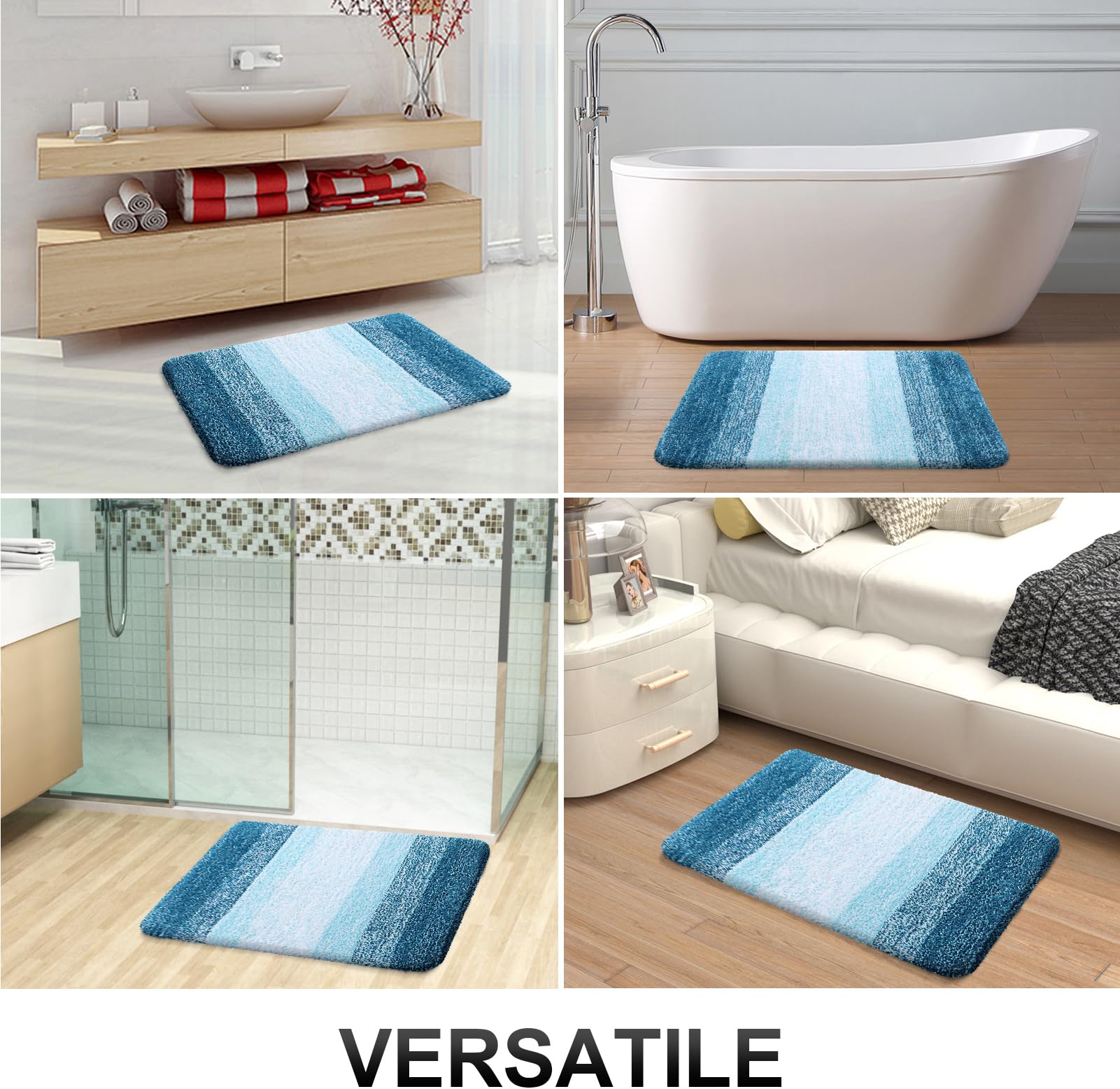 OLANLY gradient stripe pattern detail adding subtle bathroom style