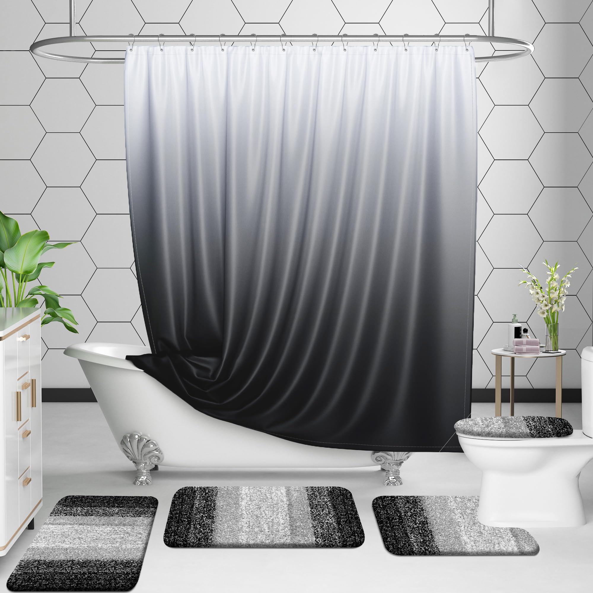 OLANLY gradient stripe weave detail adding modern look and coordinated decor