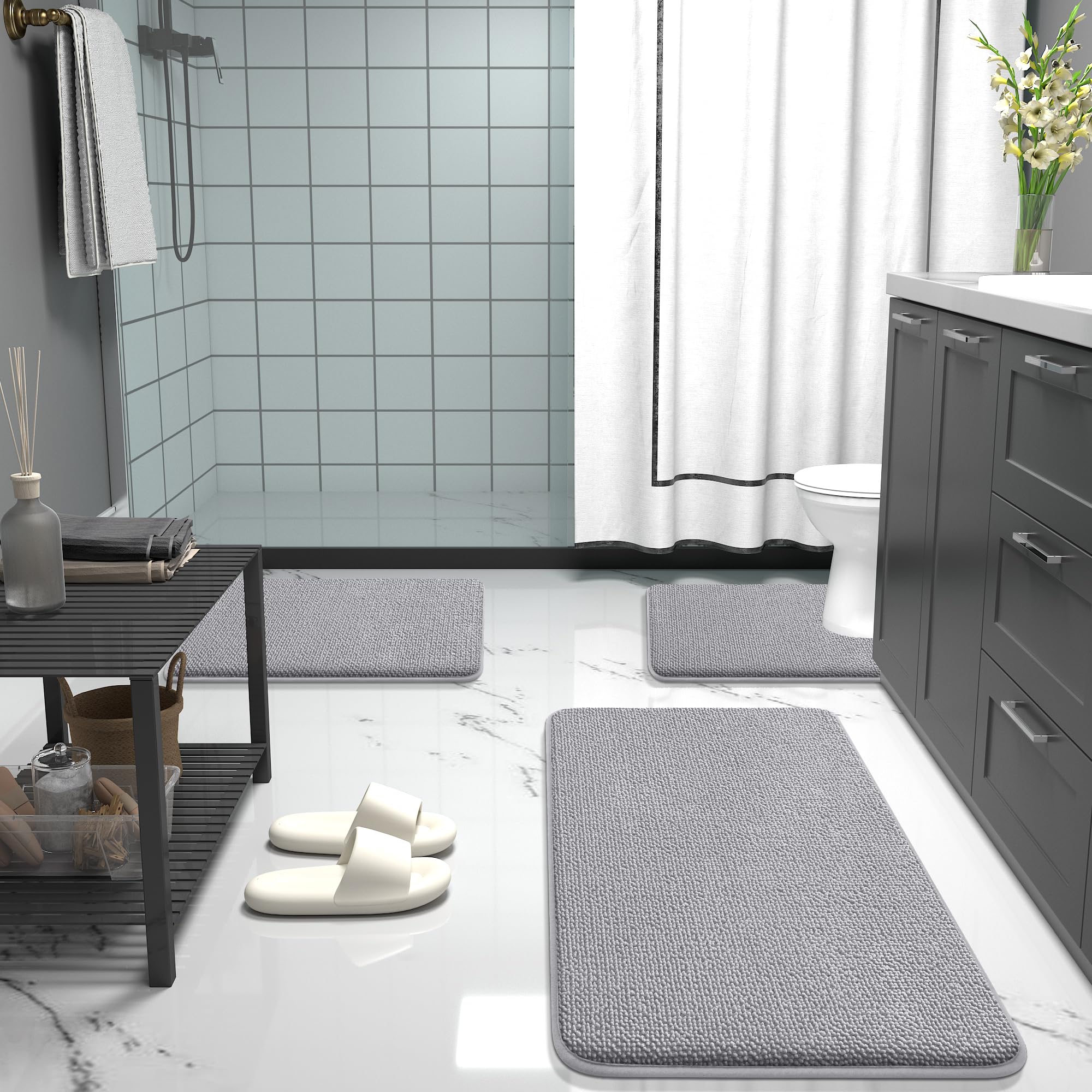 OLANLY lifestyle shot in family bathroom showcasing practical luxury