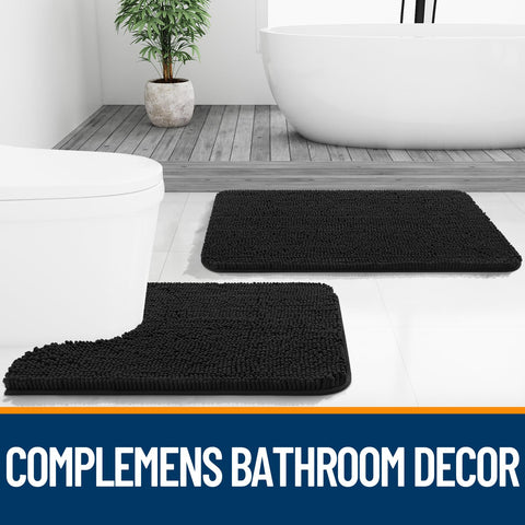 OLANLY runner in morning bathroom scene offering cushioned comfort after shower