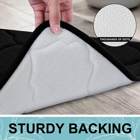 OLANLY mat placed by shower demonstrating dry stepping and safety