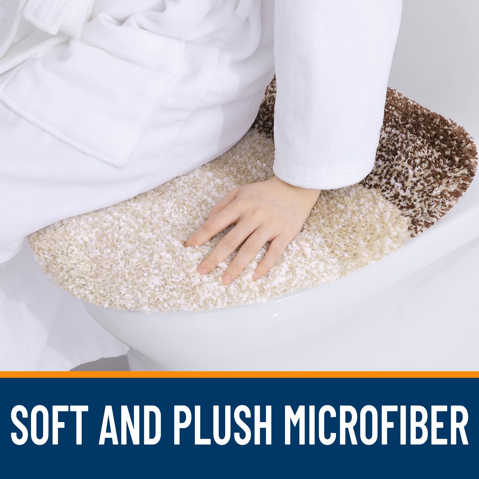 OLANLY close-up of plush microfiber pile highlighting soft texture