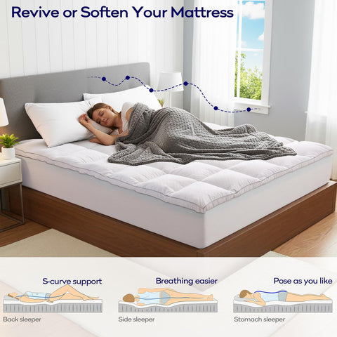 olanly close-up quilted pillow top texture improving breathability and soft feel