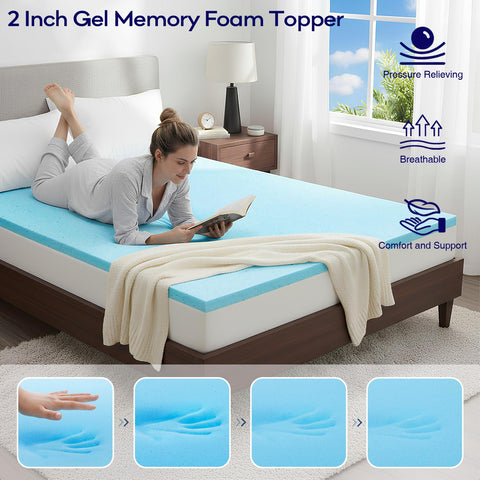 olanly topper installed on bedroom bed adding plush comfort and better sleep