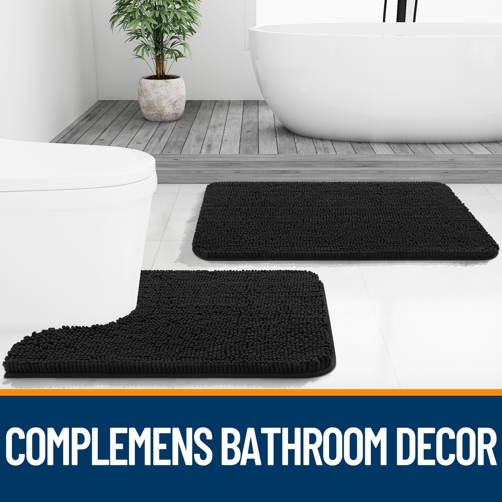 OLANLY multiple color options displayed to match bathroom decor