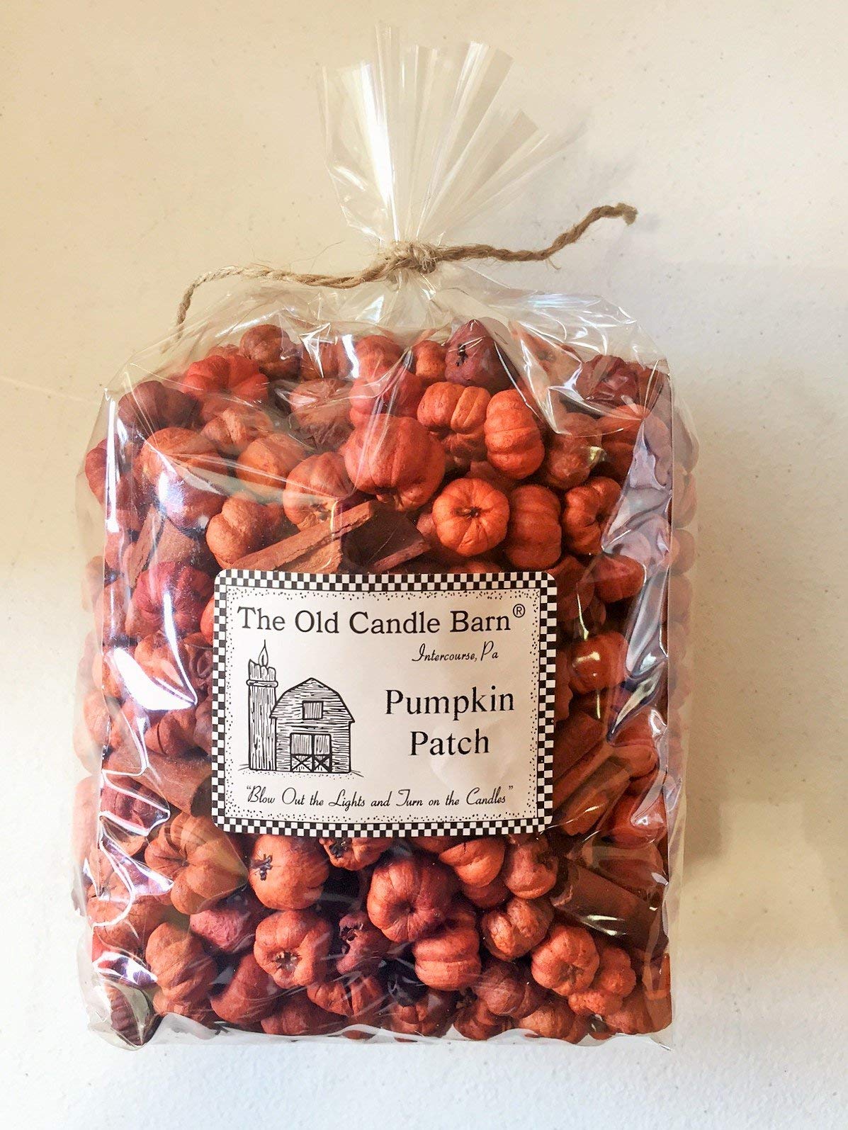 Old Candle Barn close-up of putka pods and cinnamon sticks showing natural texture and autumn appeal