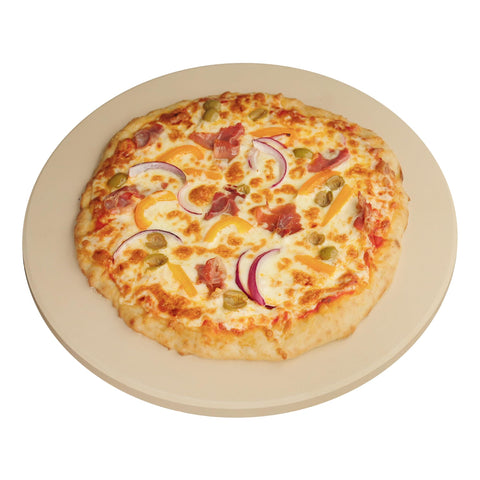 Old Stone front view of 14-inch pizza stone showing flat surface for even baking