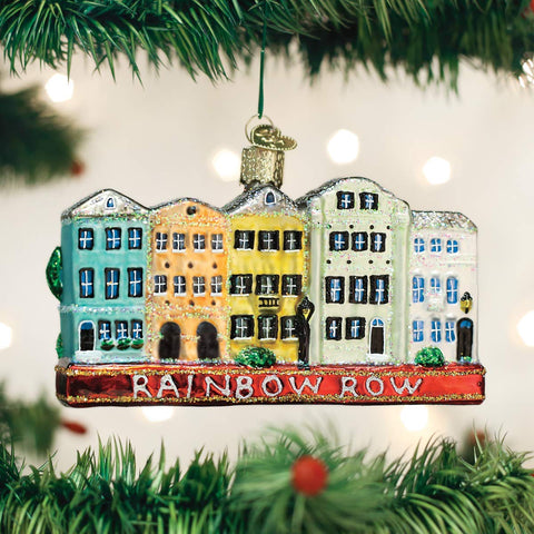 Old World Christmas close-up of hand-painted pastel enamel illustrating fine craftsmanship