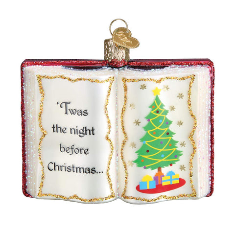 Old World Christmas side profile highlighting hand-blown glass texture and glitter, shows artisan quality