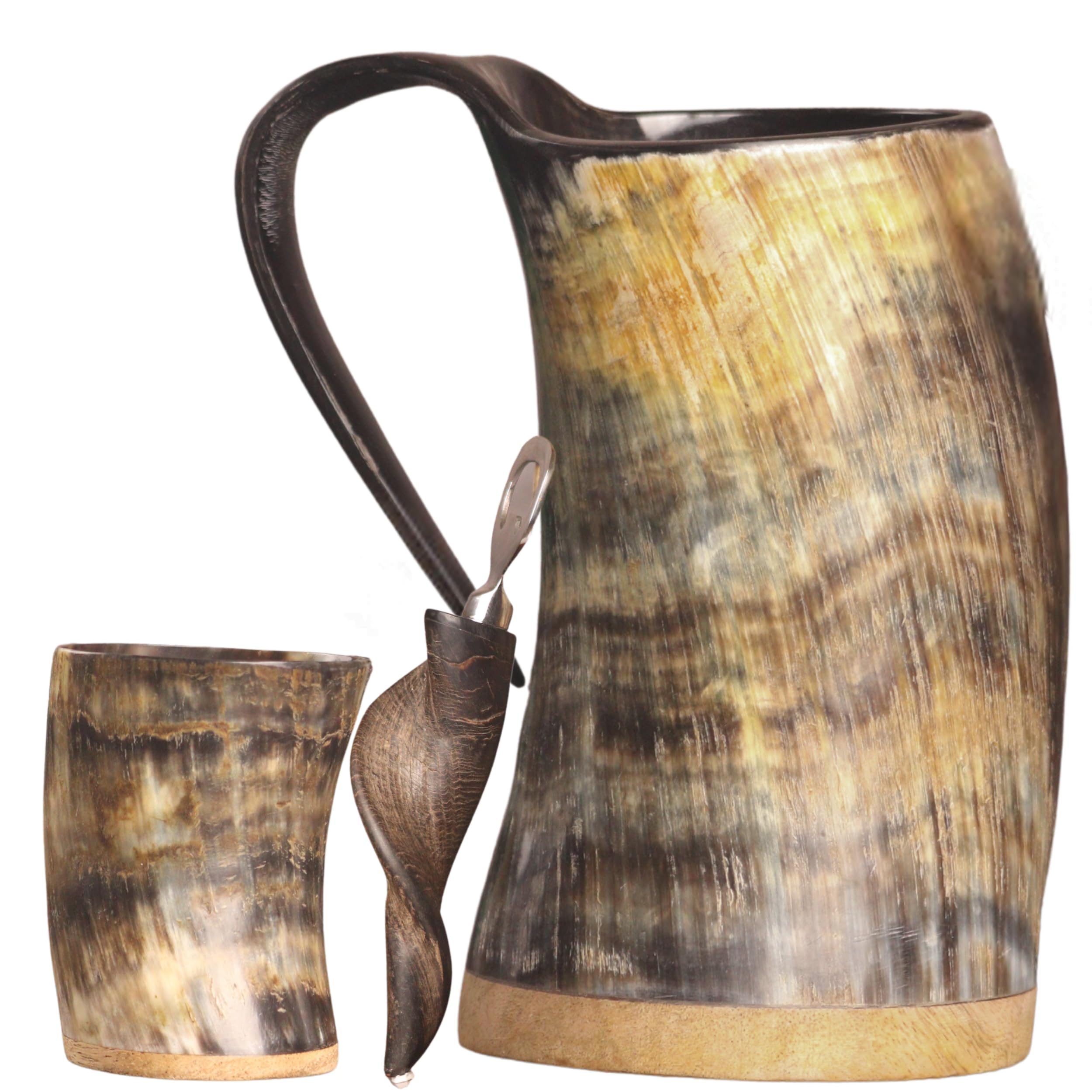 OLDEMPEROR horn mug on tabletop at party illustrating social use