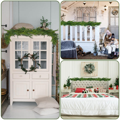 Oleitodh garland draped on a mantle adding instant festive warmth and charm