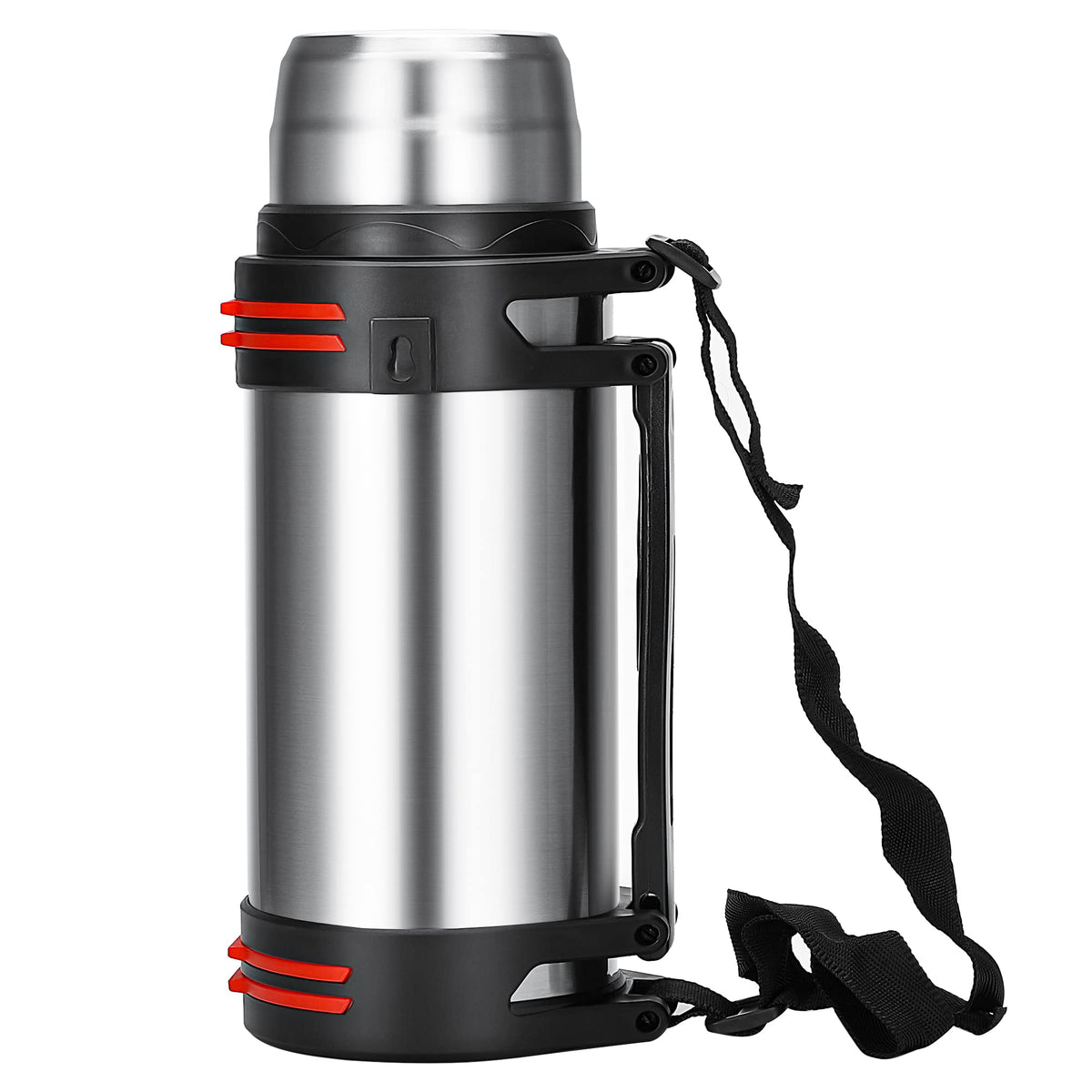 Olerd silver bottle front view showing capacity and durable finish benefit