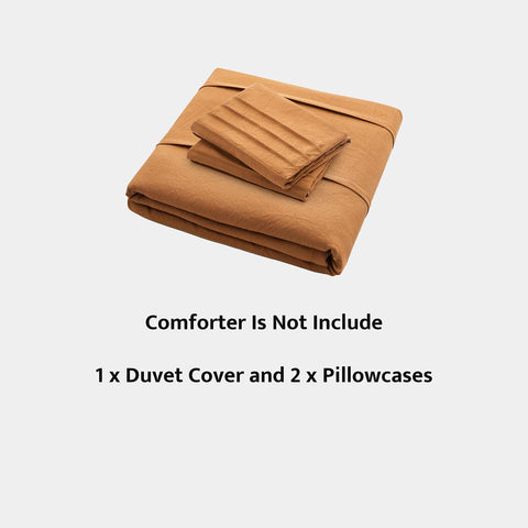 King duvet cover on bed with ruler showing Oli Anderson size and fit clarity