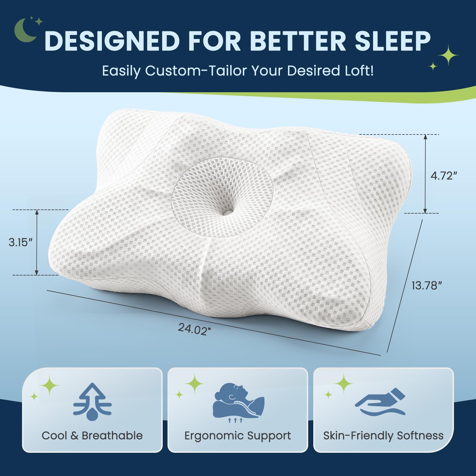 OLIXIS cooling ice-silk cover close-up for breathable comfort
