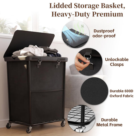 Olldide open lid full of towels showing roomy capacity