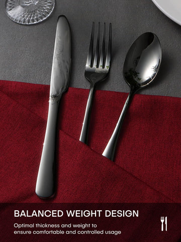 Ollex flatware next to a glass showing size and scale for portion planning