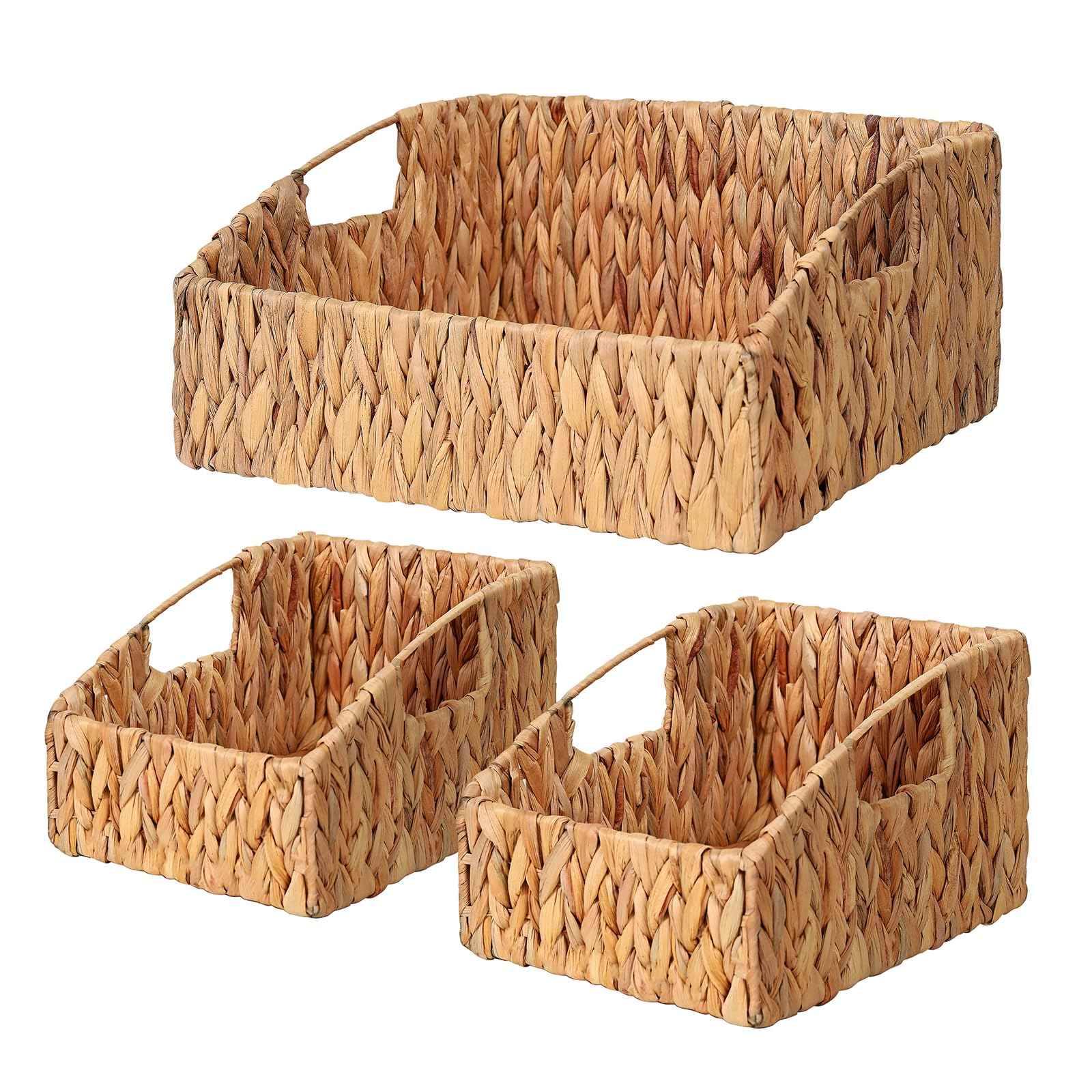 Ollieroo front view set on shelf showing tidy storage and natural look