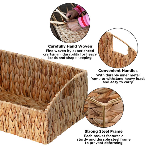 Ollieroo large basket filled with canned goods for neat pantry organization