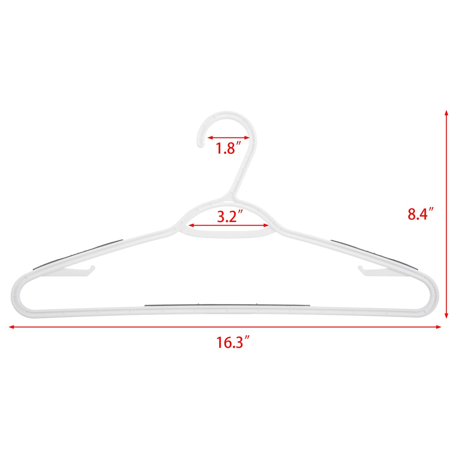 Ollieroo stacked hangers showing thin profile, maximize hanging capacity