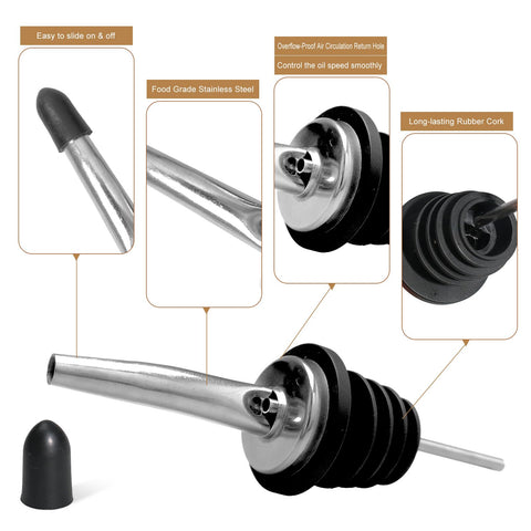 Olutacot rubber stopper detail showing tight-fit seal to prevent leaks and wobble