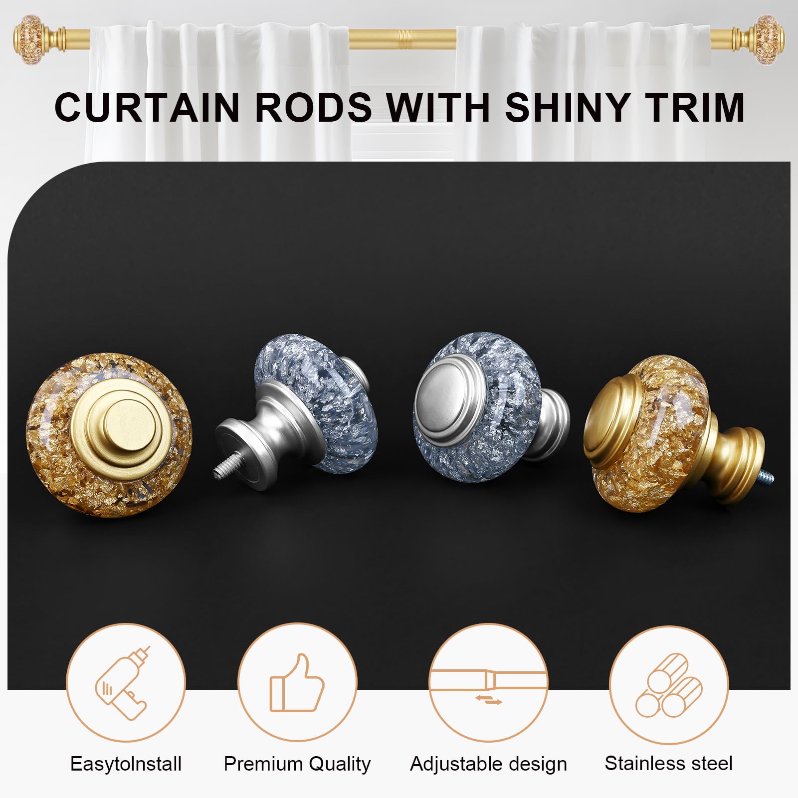 OLV crystal-finial closeup highlighting decorative shine and refined accent