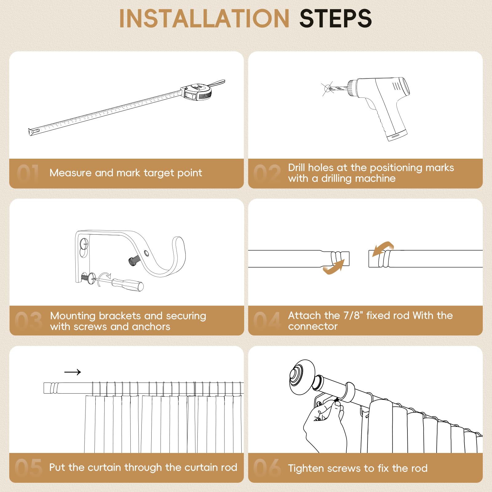 OLV installation hardware and screws laid out showing complete kit for quick install