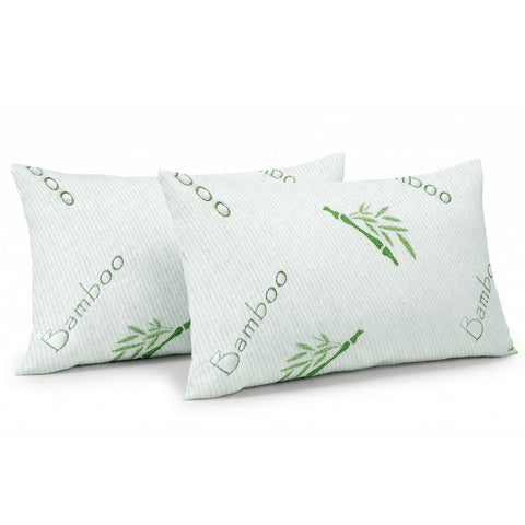 OMEO pillow next to ruler showing queen size dimensions and generous loft