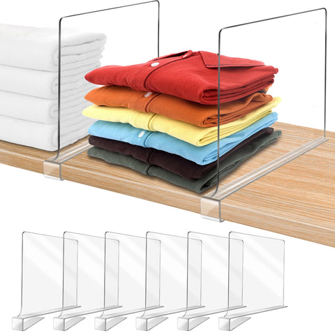 OMGelic clear dividers front view showing neat, tool-free organization benefit