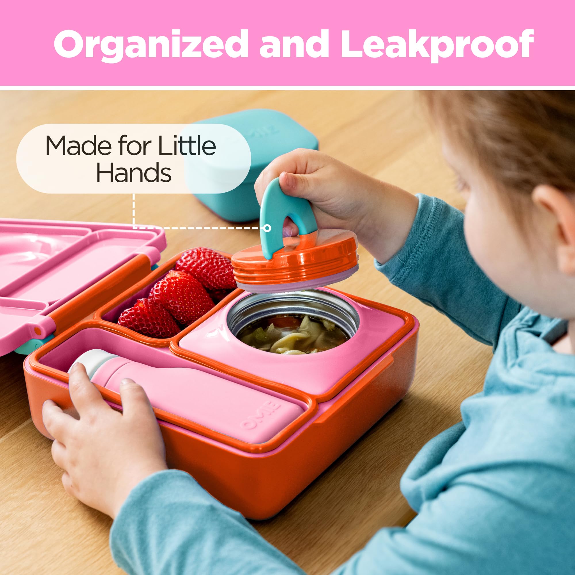 OmieBox tucked in a school backpack illustrating portability and everyday convenience