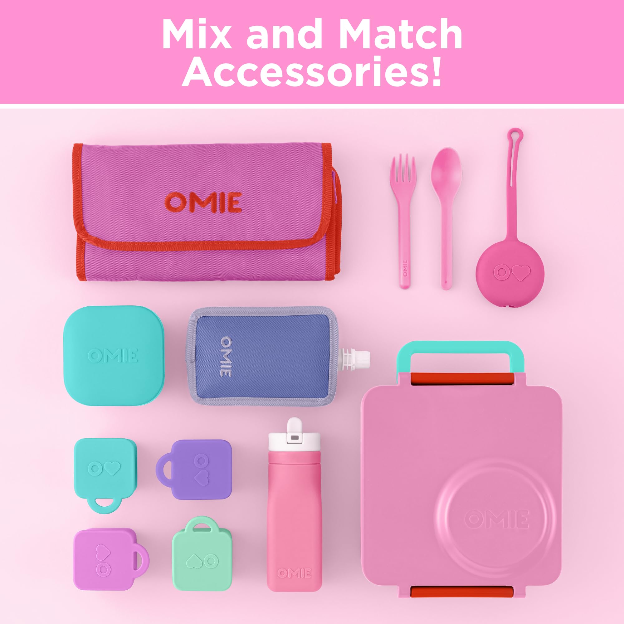 OmieBox lid and latch mechanism close-up emphasizing leakproof closure and secure transport