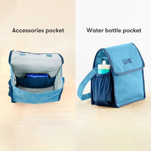 Omie lunch bag in school setting showing easy daily transport