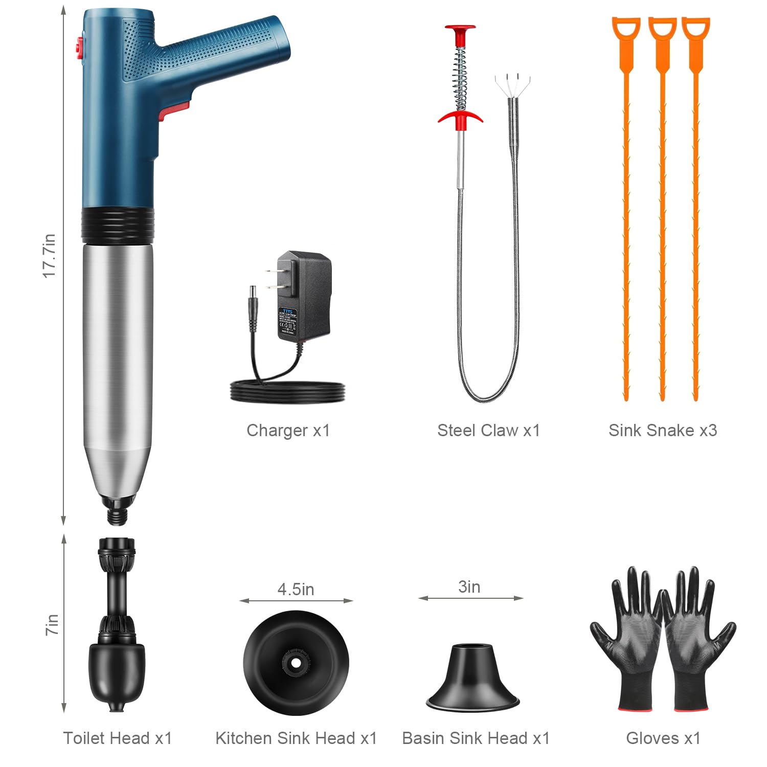 Omont gloves, auger and extra seals highlighting complete kit