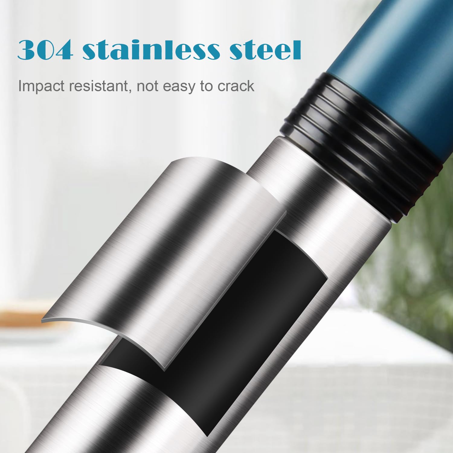 Omont stainless steel shell and ABS handle showing durable build