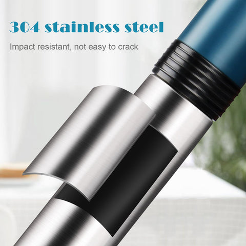 Omont stainless steel shell and ABS handle showing durable build
