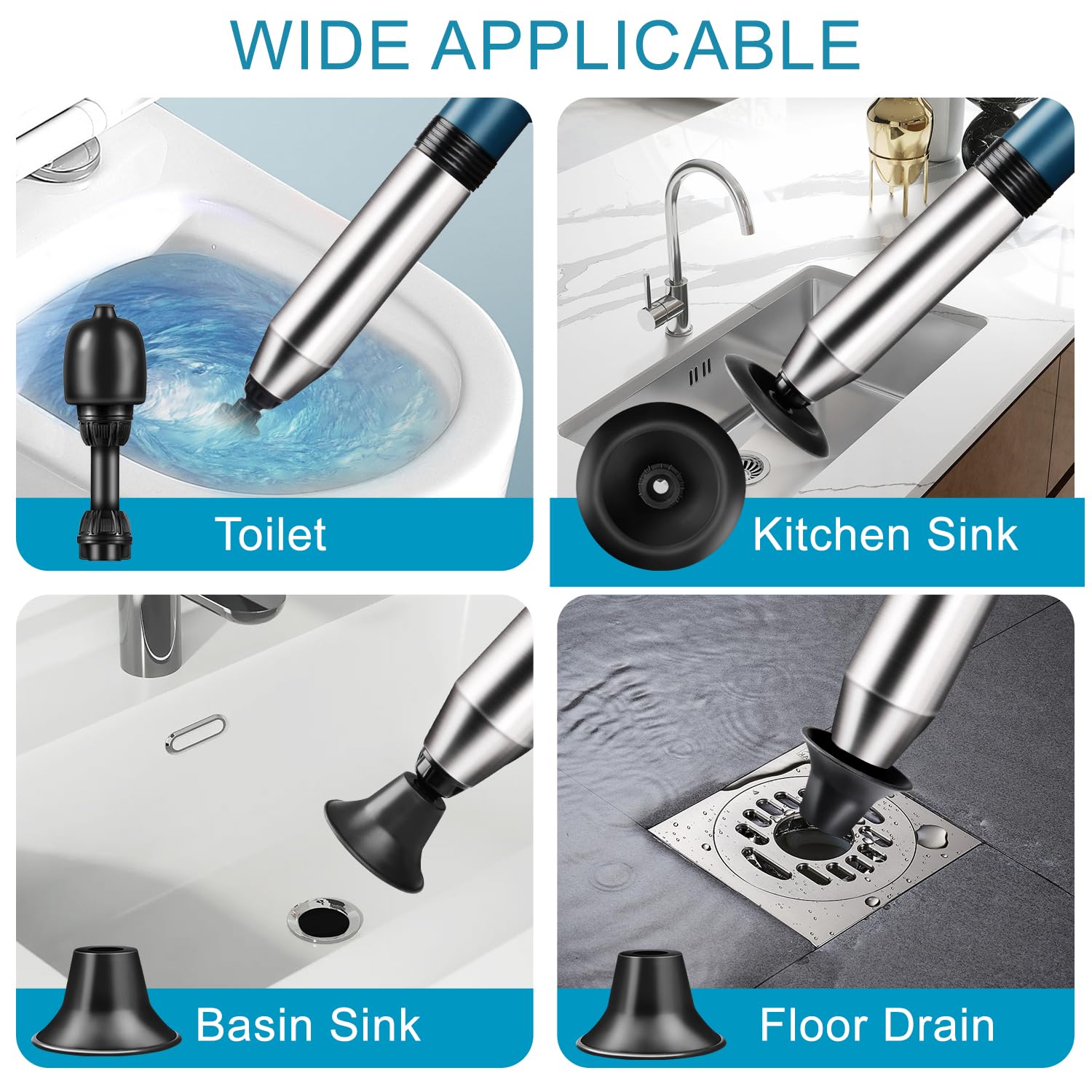 Omont close-up of toilet-specific head seal preventing splash-back